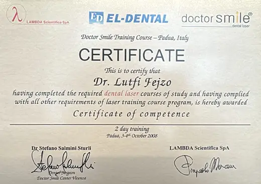 Training certificate